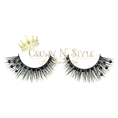 Patrice Crystal Cobalt Mink Lashes - Crown N Style